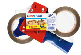 TESA Pack de Precintadora Manual con 2 Rollos de Cinta Marrón 50 mm x 66 m