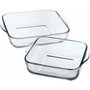 5Five Set de 2 bandejas cuadradas para horno en cristal