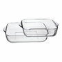 5Five Set de 2 bandejas cuadradas para horno en cristal