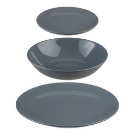Secret Of Gourmet Vajilla 18 piezas color gris