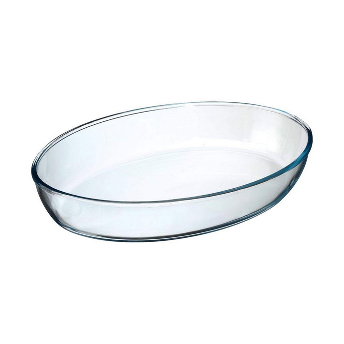 5Five Fuente ovalada para horno de cristal transparente 35 x 25 x 7 cm