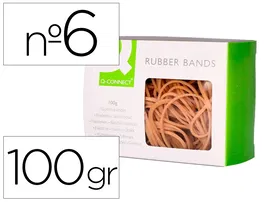 Q-connect Gomillas Elasticas 100 gr Numero 6 60 x 2 mm