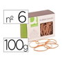 Q-connect Gomillas elásticas número 6, 60 x 2 mm, 100 g
