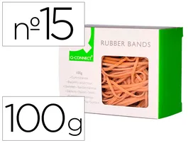 Q-connect Gomillas Elásticas 100 gr Número 15 150 x 2 mm
