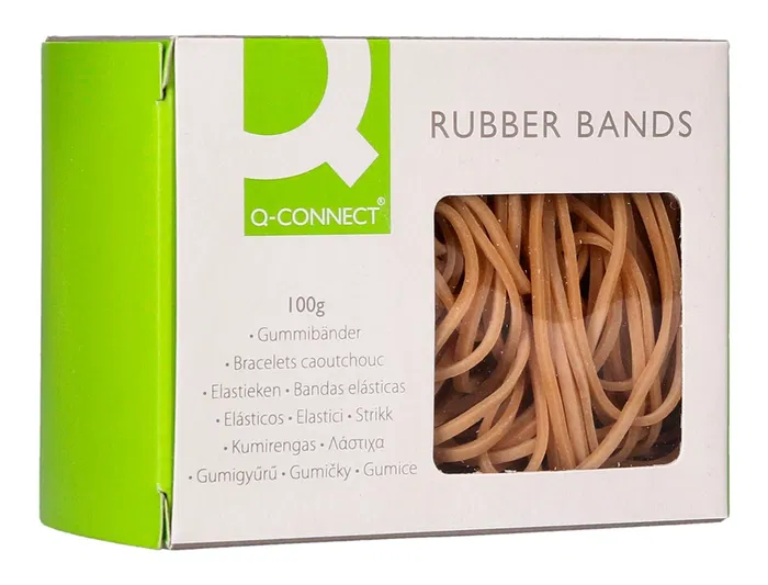 Q-connect Gomillas Elásticas 100 gr, 90 x 2 mm