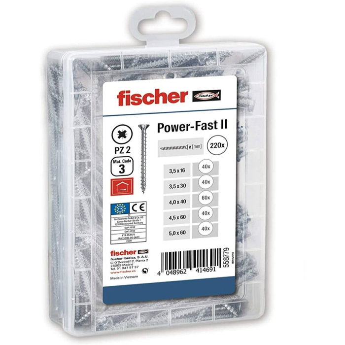 Fischer Pack 220 tornillos surtidos Misterbox FPFII Fischer Pack 220 tornillos surtidos Misterbox FPFII