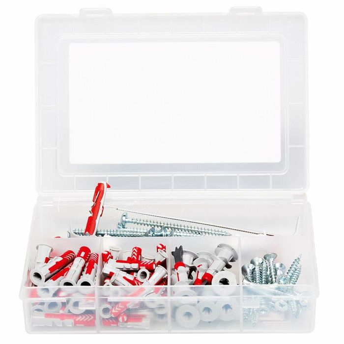 Fischer Maletín de Tacos Duoline DP6/8, DB, DT10 con Tornillos de 90 uds