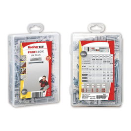 Fischer Tacos SX Plus 5/6/8 + Tornillos 5x25mm, 6x30mm, 8x40mm Caja 180 uds