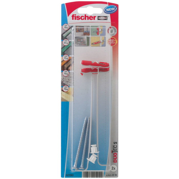 Fischer Taco duo tec 10 sk con tornillos (Blíster 2 unidades)