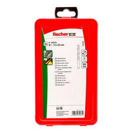 Fischer Broca para metal HSS-CO DIN 338, Juego 25 Piezas, Ø1,00 - Ø13,00 mm, Acero Inoxidable