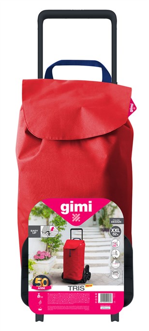Gimi Carro de la compra Tris Urban Rojo 52l