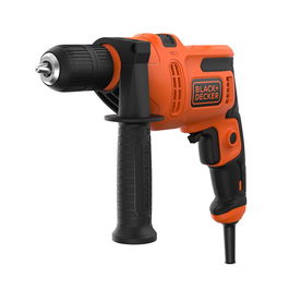 Black+Decker Taladro Percutor con Cable 500W, 2900 RPM, 49300 IPM, Portabrocas 13mm, Para Hormigón 13mm, Acero 13mm, Madera 20mm, 230-240V