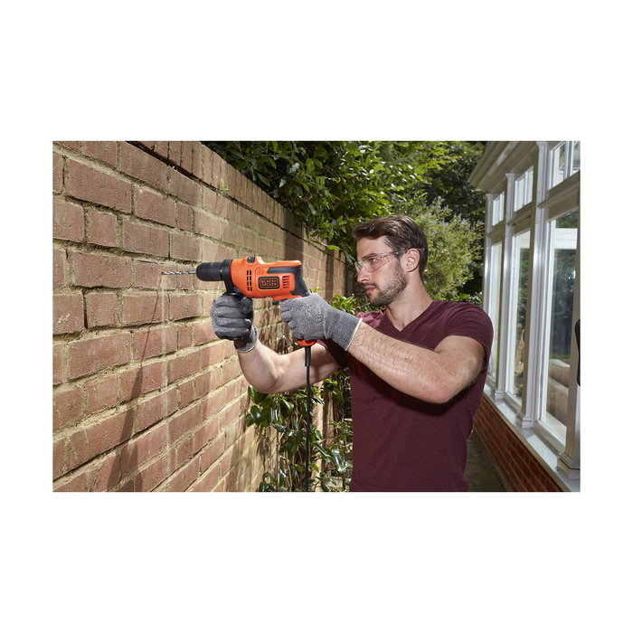 Black+Decker Taladro percutor 500W con cable de 2 m
