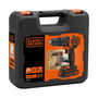 Black+Decker Kit Taladro Percutor 18V con 2 Baterías de Litio, Cargador y Maletín - 10mm, 1.5Ah, Hasta 40Nm, Función Reversible