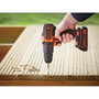 Black+Decker BDCHD18KB-QW Taladro percutor 18V con 2 baterías de 1,5Ah