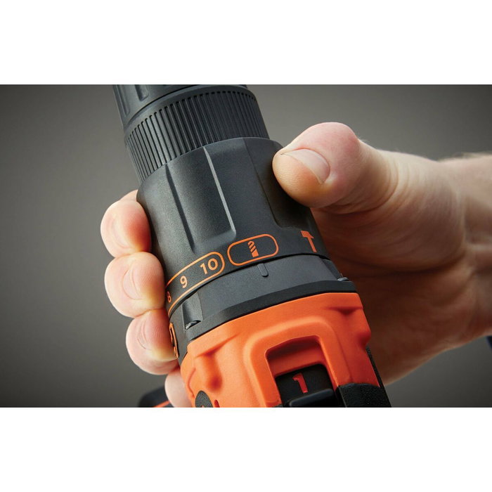Black+Decker BDCHD18KB-QW Taladro percutor 18V con 2 baterías de 1,5Ah
