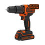 Black+Decker BDCHD18KB-QW Taladro percutor 18V con 2 baterías de 1,5Ah