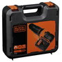 Black+Decker Kit Taladro Percutor 18V con 2 Baterías de Litio, Cargador y Maletín