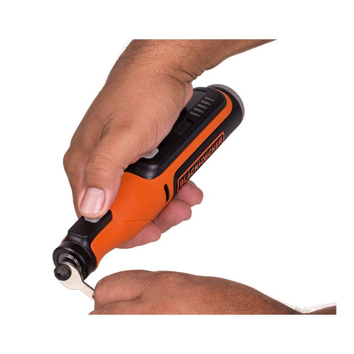 Black+Decker Multi-herramienta Rotativa BCRT8IK-XJ 7.2V Inalámbrica con 53 Accesorios y Velocidad Variable Black+Decker Multi-herramienta Rotativa BCRT8IK-XJ 7.2V Inalámbrica con 53 Accesorios y Velocidad Variable