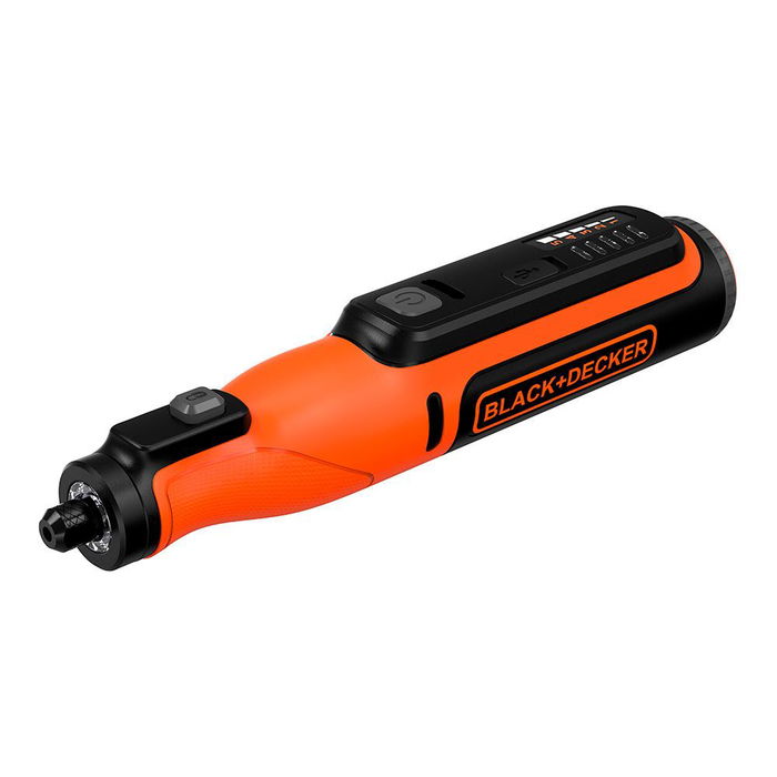 Black+Decker Multi-herramienta Rotativa BCRT8IK-XJ 7.2V Inalámbrica con 53 Accesorios y Velocidad Variable Black+Decker Multi-herramienta Rotativa BCRT8IK-XJ 7.2V Inalámbrica con 53 Accesorios y Velocidad Variable