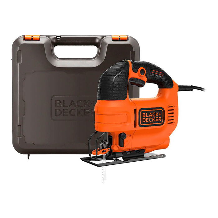 Black+Decker Sierra de Calar KS701PEK-QS 520W con Acción Pendular y Velocidad Variable 0-3.000rpm para Madera (70mm), Acero (5mm), Aluminio (15mm)