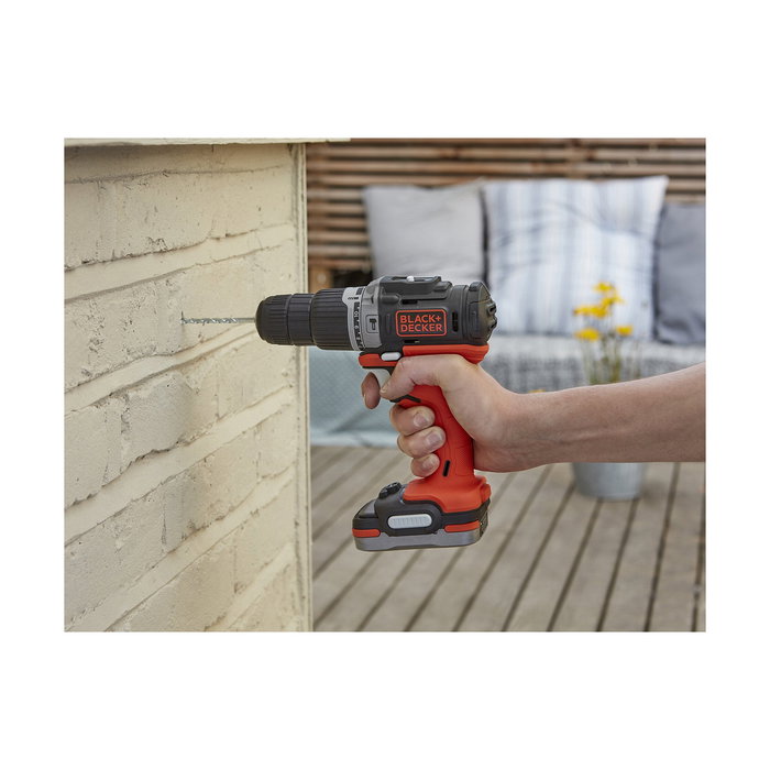 Black+Decker Kit Taladro Percutor 12V con Batería de Litio 1,5Ah