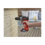 Black+Decker Kit Taladro Percutor 12V con Batería de Litio 1,5Ah