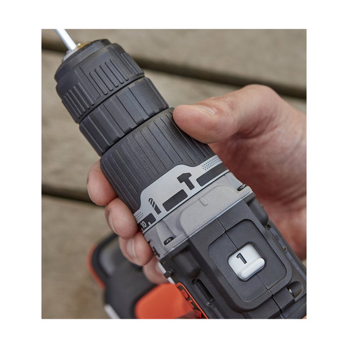 Black+Decker Kit Taladro Percutor 12V con Batería de Litio 1,5Ah