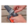 Black+Decker Taladro Percutor 12V con Batería de Litio 1.5Ah, Portabrocas 10mm, Velocidad Variable 0-1350rpm, Función Reversible, Luz LED, Mango Ergonómico