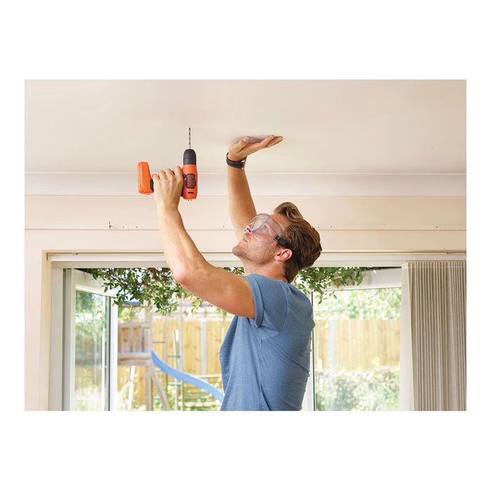 Black+Decker Taladro Atornillador Ultra Compacto 7.2V 400 RPM, Luz LED, 10 mm Portabrocas, 12 Nm, Con Cargador Micro-USB