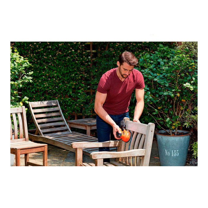 Black+Decker Lijadora Rotorbital BEW210-QS 230W Base Ø125mm