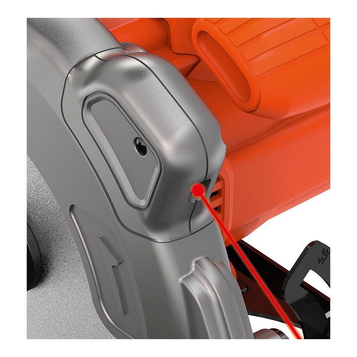 Black+Decker Sierra Circular CS1250L-QS 1250W Profundidad Corte 66mm Bisel 0-45° Velocidad 5300rpm Incluye Guía Láser Disco 190mm