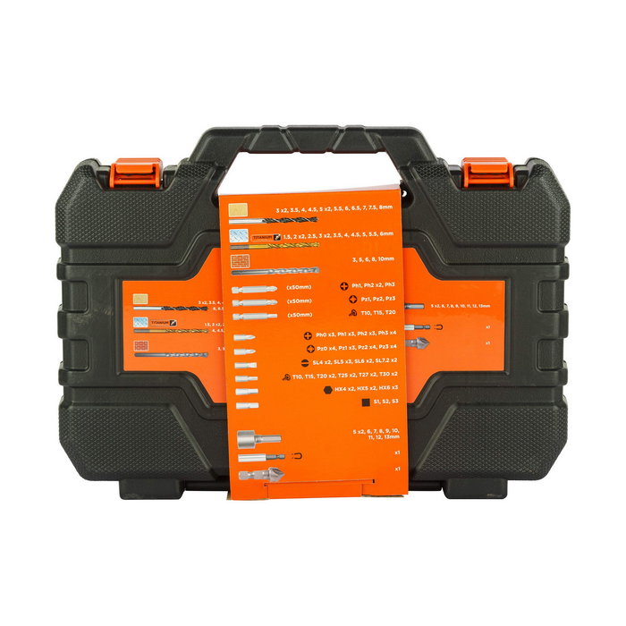Black+Decker Juego de brocas y puntas de 109 piezas con titanio
