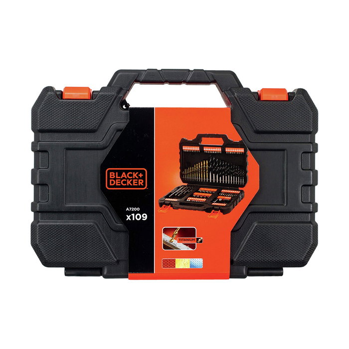 Black+Decker Juego de brocas y puntas de 109 piezas con titanio