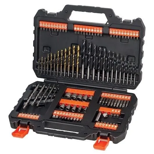 Black+Decker Juego de brocas y puntas de 109 piezas con titanio