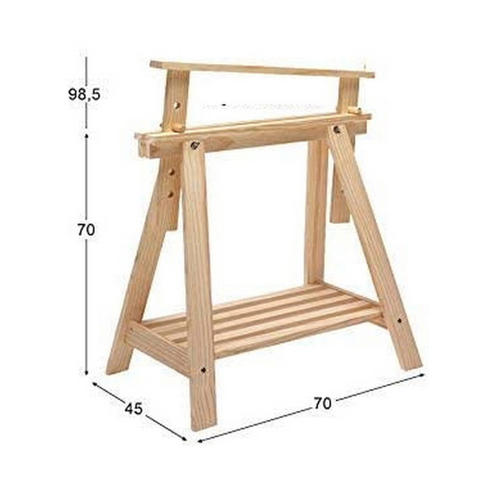 Astigarraga Caballete architect pino macizo 70 x 70 x 45 cm