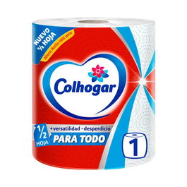 Colhogar Papel de Cocina Maxi-rollo Formato 1/2 Hoja Hasta 680 Usos Rollo de Celulosa Multiusos