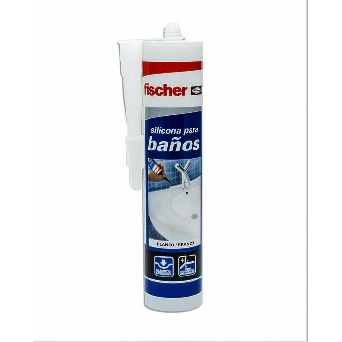 Fischer Silicona baños blanco 300 ml