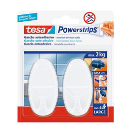 Tesa Powerstrips Colgador Ovalado Blanco Hasta 2kg 58013