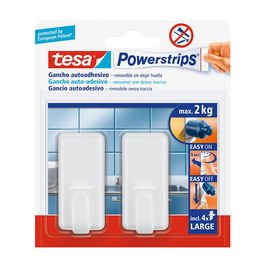 Tesa 58010 Powerstrips Classic Colgador Adhesivo Blanco hasta 2kg