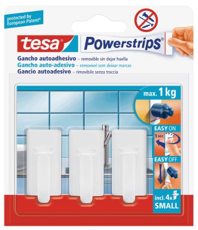 Tesa Powerstrips Classic Blanco hasta 1 kg 57530 Tesa Powerstrips Classic Blanco hasta 1 kg 57530