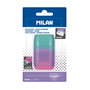 Milán Afilaborra Compact Sunset Goma de Borrar y Sacapuntas Doble Lila-Rosa
