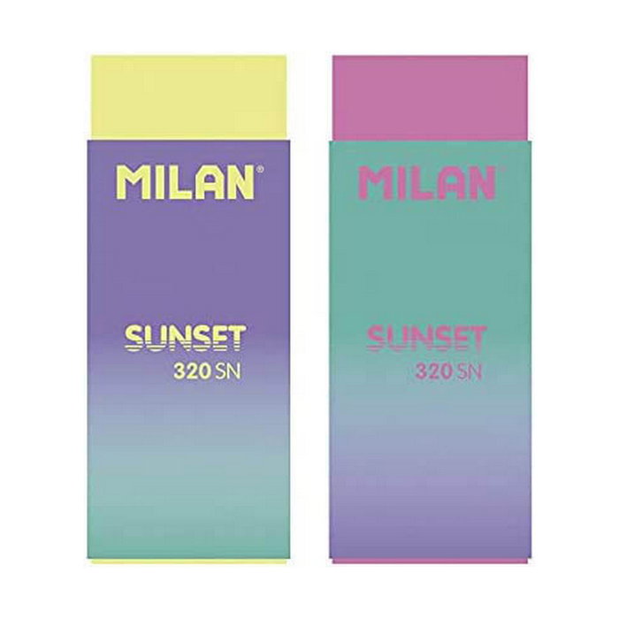 Milan Goma de borrar nata 320 serie Sunset, 2 unidades
