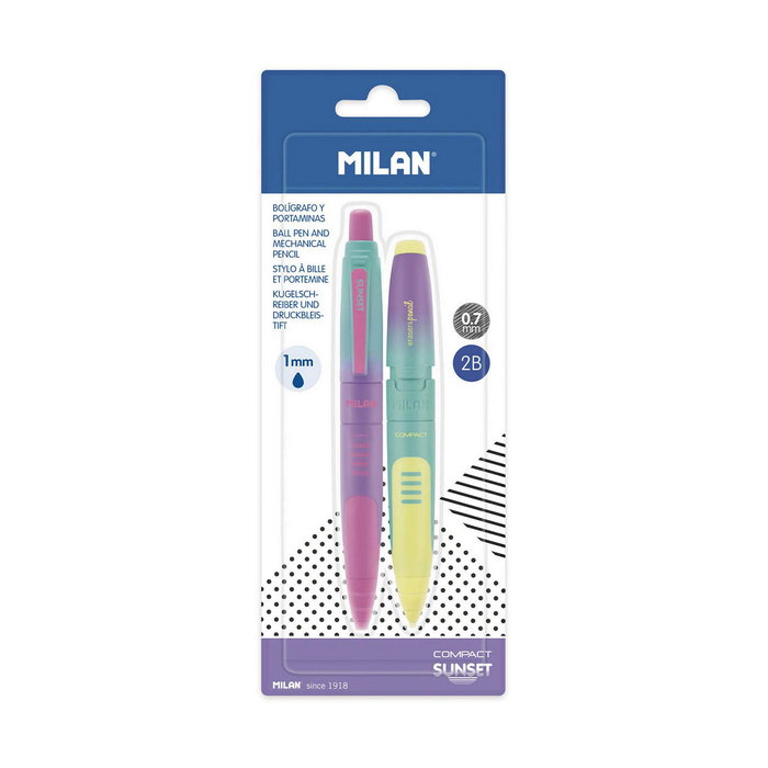 Milán Kit Bolígrafo y Portaminas Compact Sunset Colores Surtidos