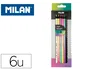 Milan Lápices de Colores Sunset de Mina Gruesa, 6 Unidades, Colores Surtidos