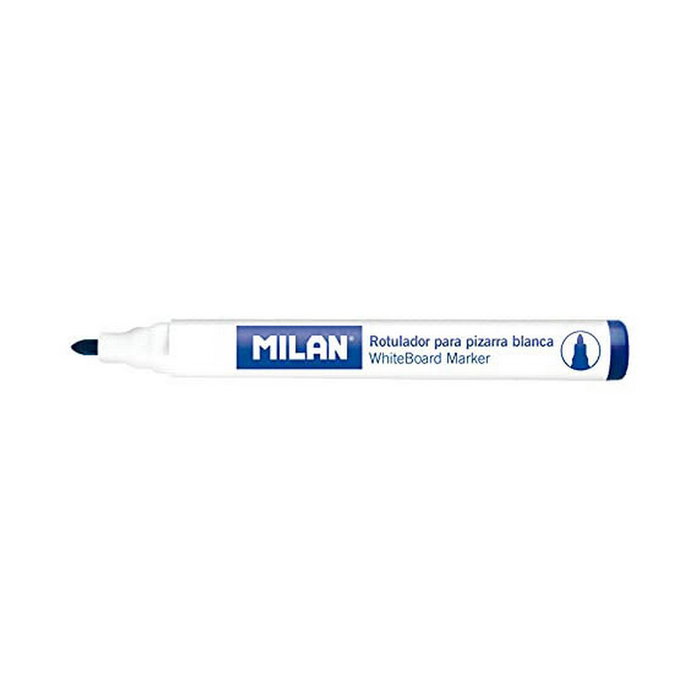 Milan Rotuladores para Pizarra Blanca Punta Redonda Azul, Caja de 12 Unidades Milan Rotuladores para Pizarra Blanca Punta Redonda Azul, Caja de 12 Unidades