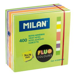 Milán Pack 400 notas adhesivas colores fluor 76x76 mm