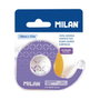 Milán Dispensador de cinta adhesiva lila con cinta transparente 19 mm x 33 m