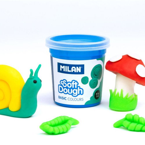 Milan Pasta para Modelar Soft Dough Basic Colores Surtidos (10 botes de 85 g)