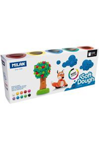 MILAN Pasta de Modelar Soft Dough, 10 Botes de 85 g
